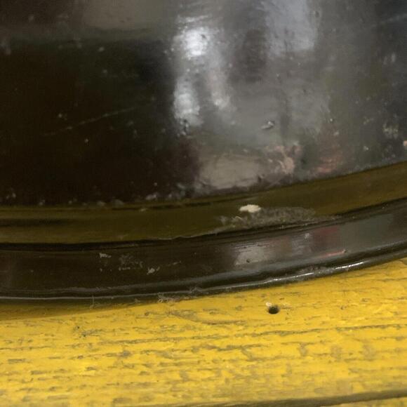 VTG Large Folk Art Toleware Tray Black Hand Painted Fruit 22x17.5” AAFA Cottage - Picture 12 of 12